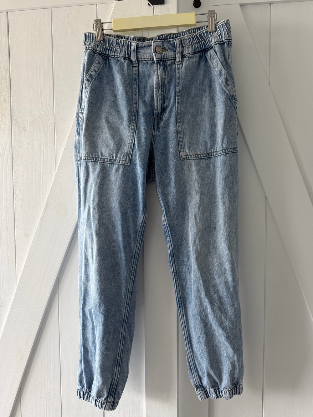 Gap Denim Pull-On Jogger Jeans Size Small Light Wash 100% Cotton